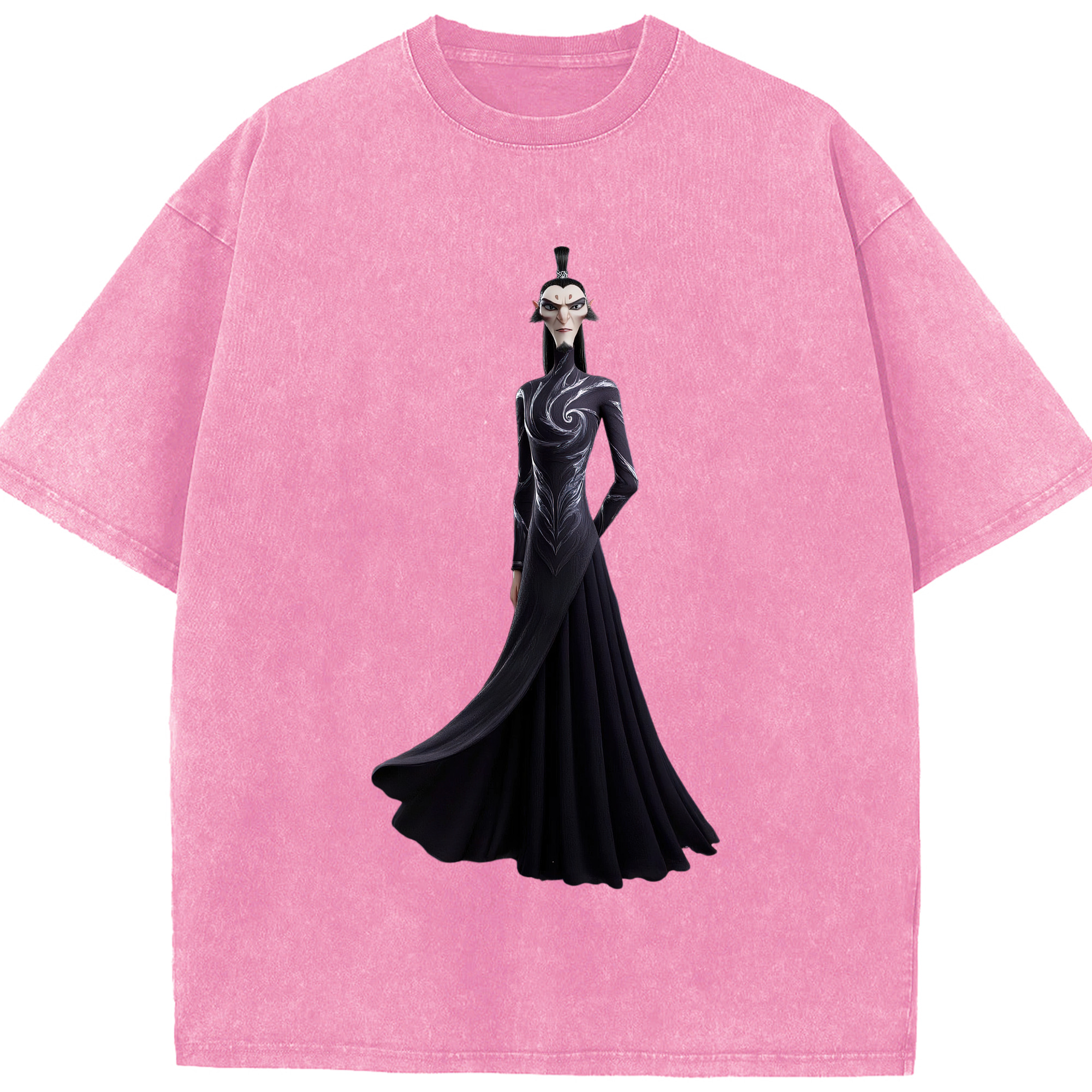 （画像用） Ne Zha 2 ナタ 魔童の大暴れ 綿100% ヴィンテージ風 半袖Tシャツ（フロントプリント）